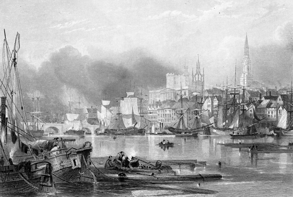 NewcastleuponTyne, engraved by Edward Finden